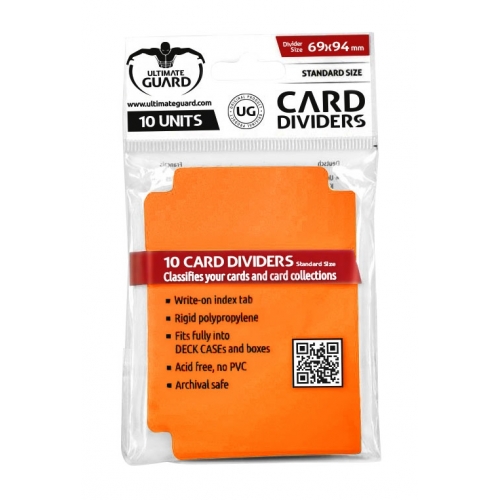 Ultimate Guard - 10 intercalaires pour cartes Card Dividers taille standard Orange