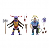 Les Tortues Ninja - Pack 2 figurines Antrax & Scumbug 18 cm