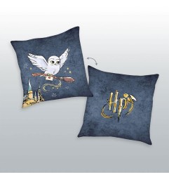 Harry Potter - Oreiller Logo & Hedwig 40 x 40 cm