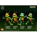 Les Tortues ninja - Pack 4 figurines Mini Hybrid Metal 7 cm