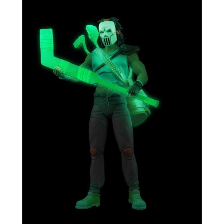Tortues Ninja - Figurine BST AXN Casey Jones Skull Face Glow-in-the-Dark SDCC Exclusive 13 cm