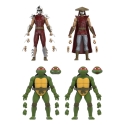 Les Tortues Ninja - Pack 4 figurines BST AXN Mirage Comics Shredder & Turtles Exclusive 13 cm