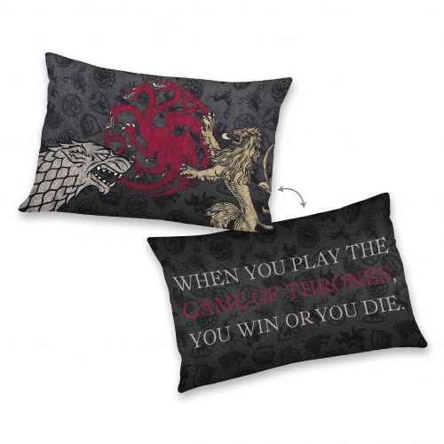 Game Of Thrones - Coussin Soft Velboa Logos Game Of Thrones 30 x 50 cm