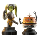 Star Wars Rebels - Pack 2 bustes Hera & Chopper 15 cm