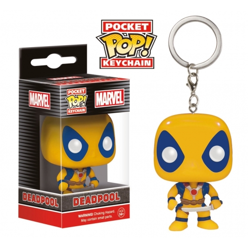 Deadpool - Marvel Comics porte-clés Pocket POP! Yellow  4 cm