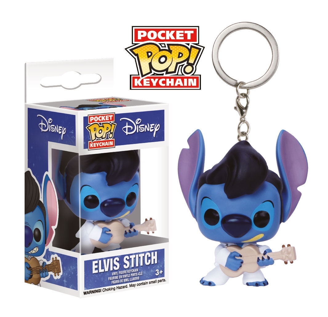 Lilo & Stitch - Porte-clés Pocket POP! Elvis Stitch 4 cm - Figurine-Discount