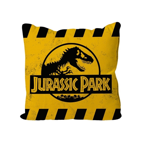 Jurassic Park - Oreiller Caution Yellow Logo Jurassic Park 40 x 40 cm